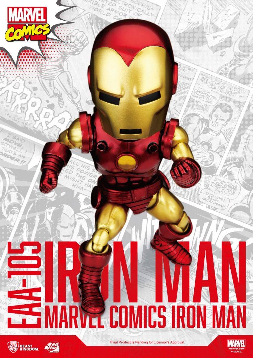 Marvel Comics Iron Man Classic Version Egg Attack Action Figure by Beast Kingdom (EAA-105) - Image 2
