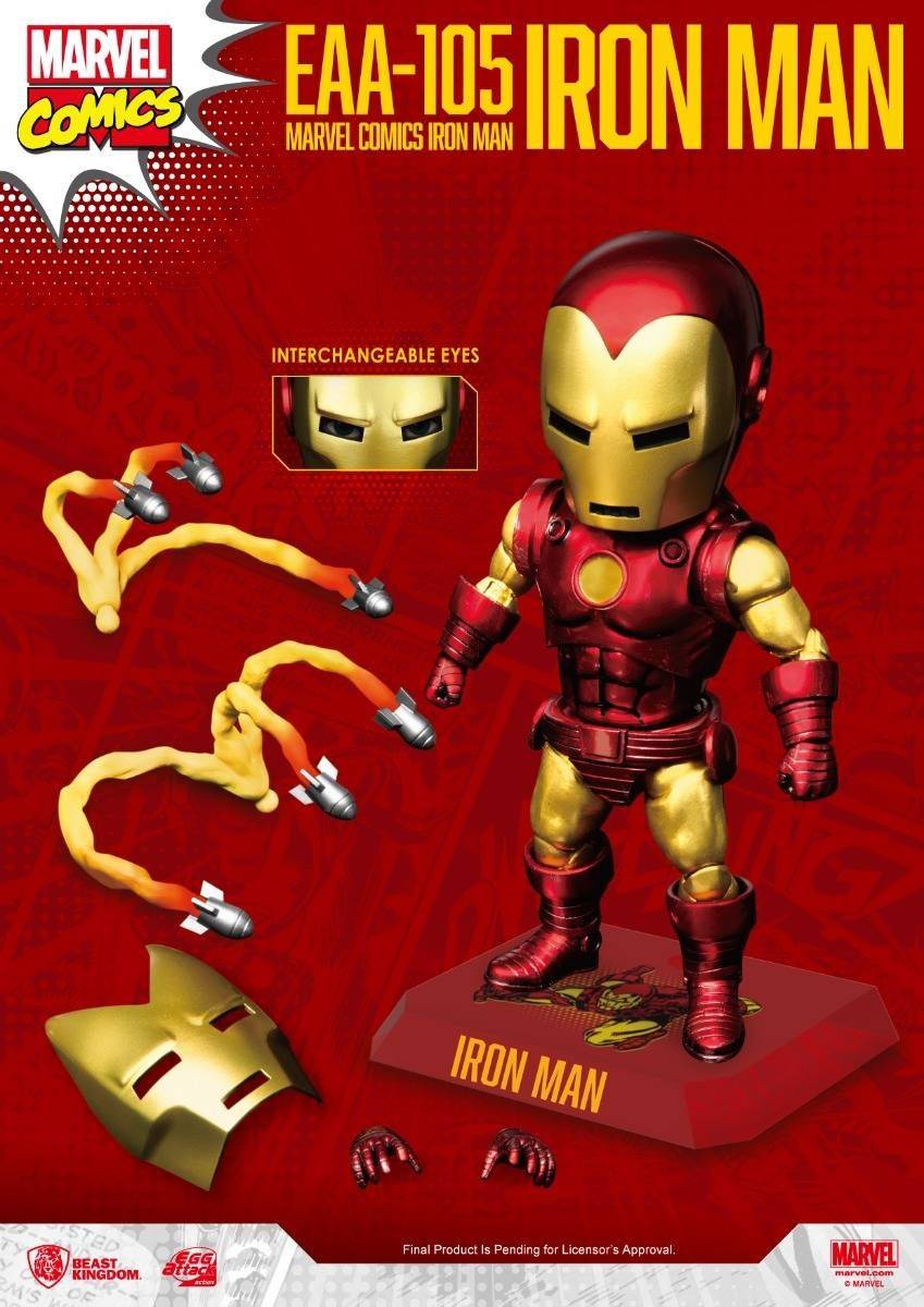 Marvel Comics Iron Man Classic Version Egg Attack Action Figure by Beast Kingdom (EAA-105) - Image 3