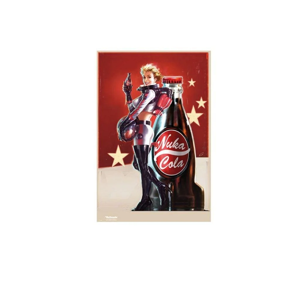 Fallout 4 Nuka Cola Poster Black/Red/White 61x91centimeter