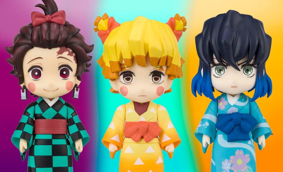 Demon Slayer Kimetsu No Yaiba Figuarts Mini Sumiko ,Zenko ,Inoko Entertainment District Arc Set Collectible Figure by Bandai - Image 2