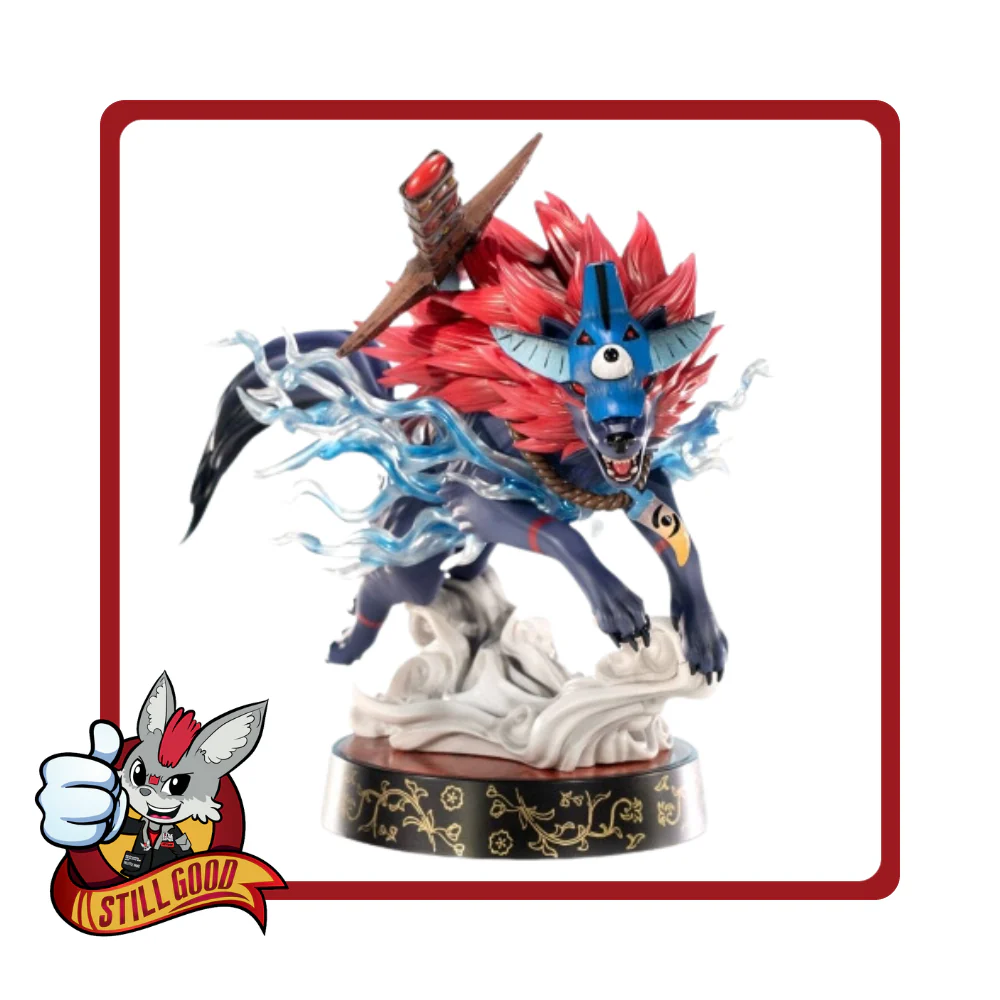 Okami Oki Wolf Form PVC Statue Standard Version by First 4 Figures [Damaged Box]