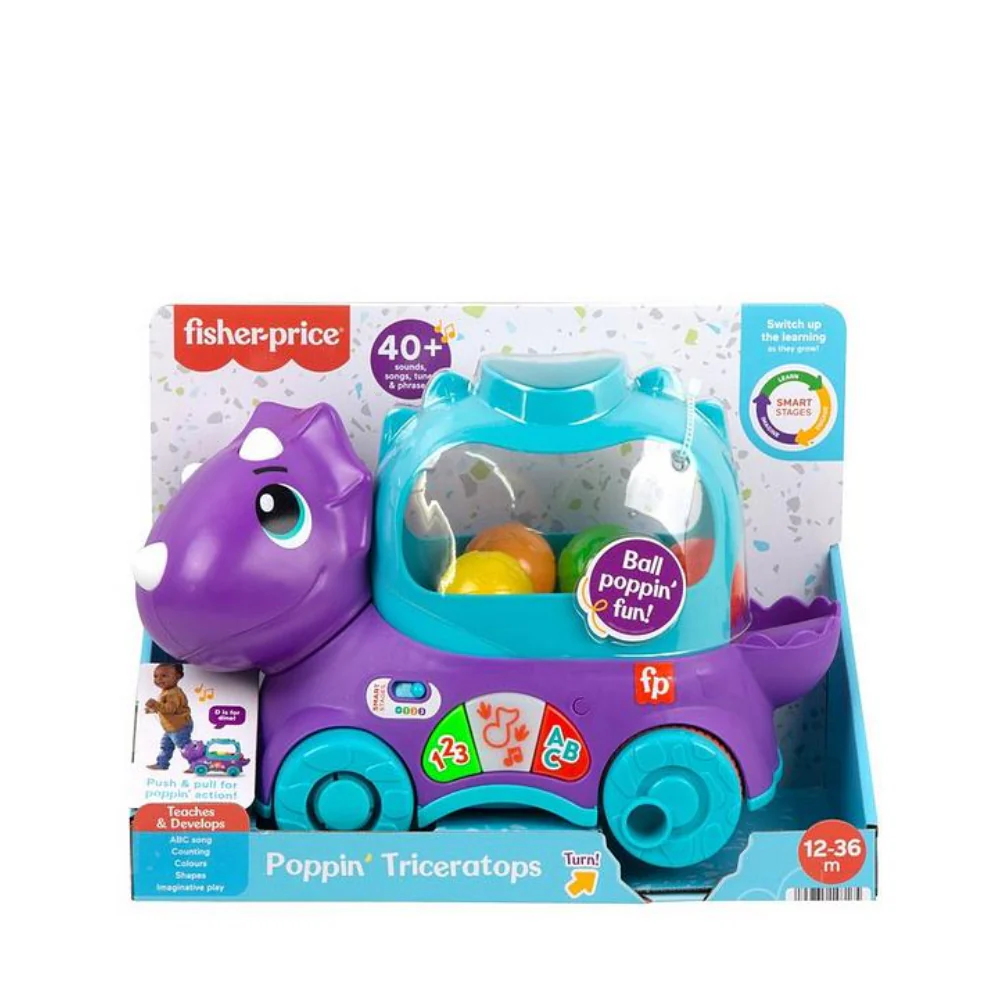 Fisher Price Poppin' Dino- QE By Mattel