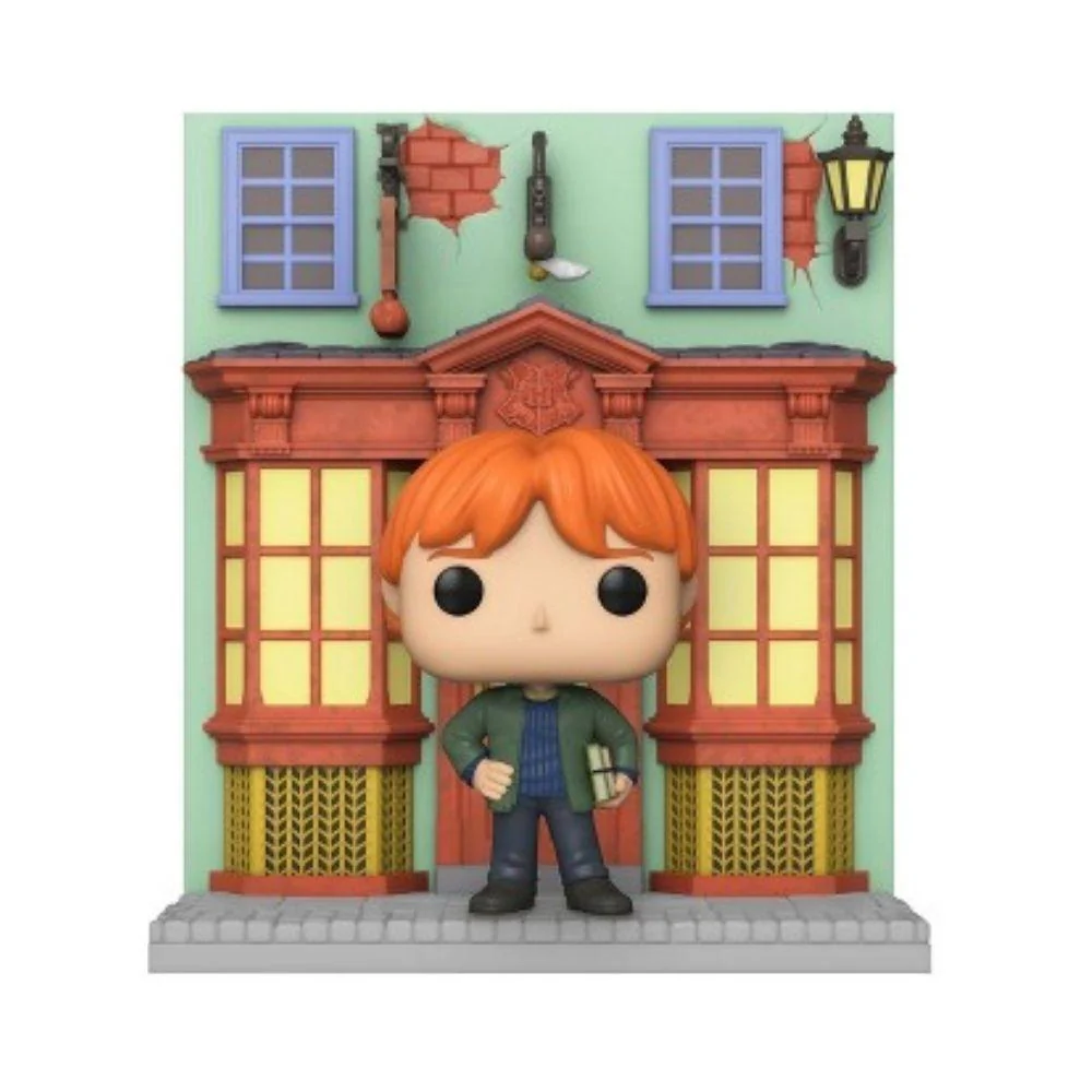 Funko Deluxe : Harry Potter - Diagon Alley Ron Weasley With Quality Quidditch Supplies