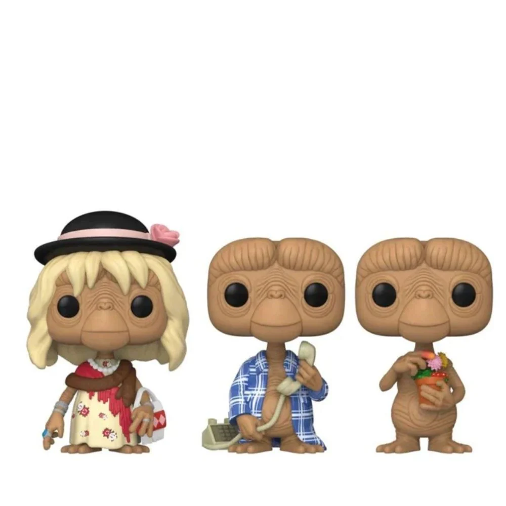Funko 3 Pack : E.T 40th Anniversary - ET in Disguise ,ET in Robe, ET with Flower