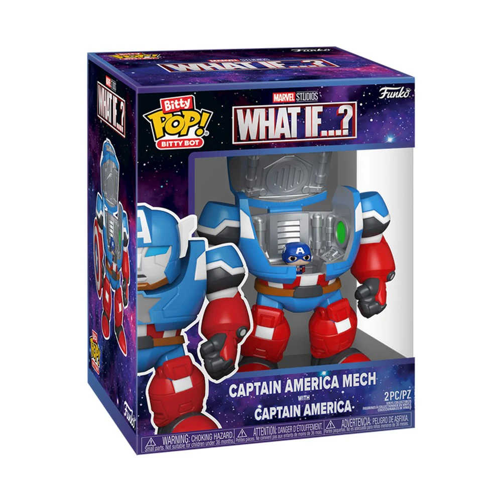 Funko Bitty Bots Marvel - Captain America Mech With Cap - Image 2