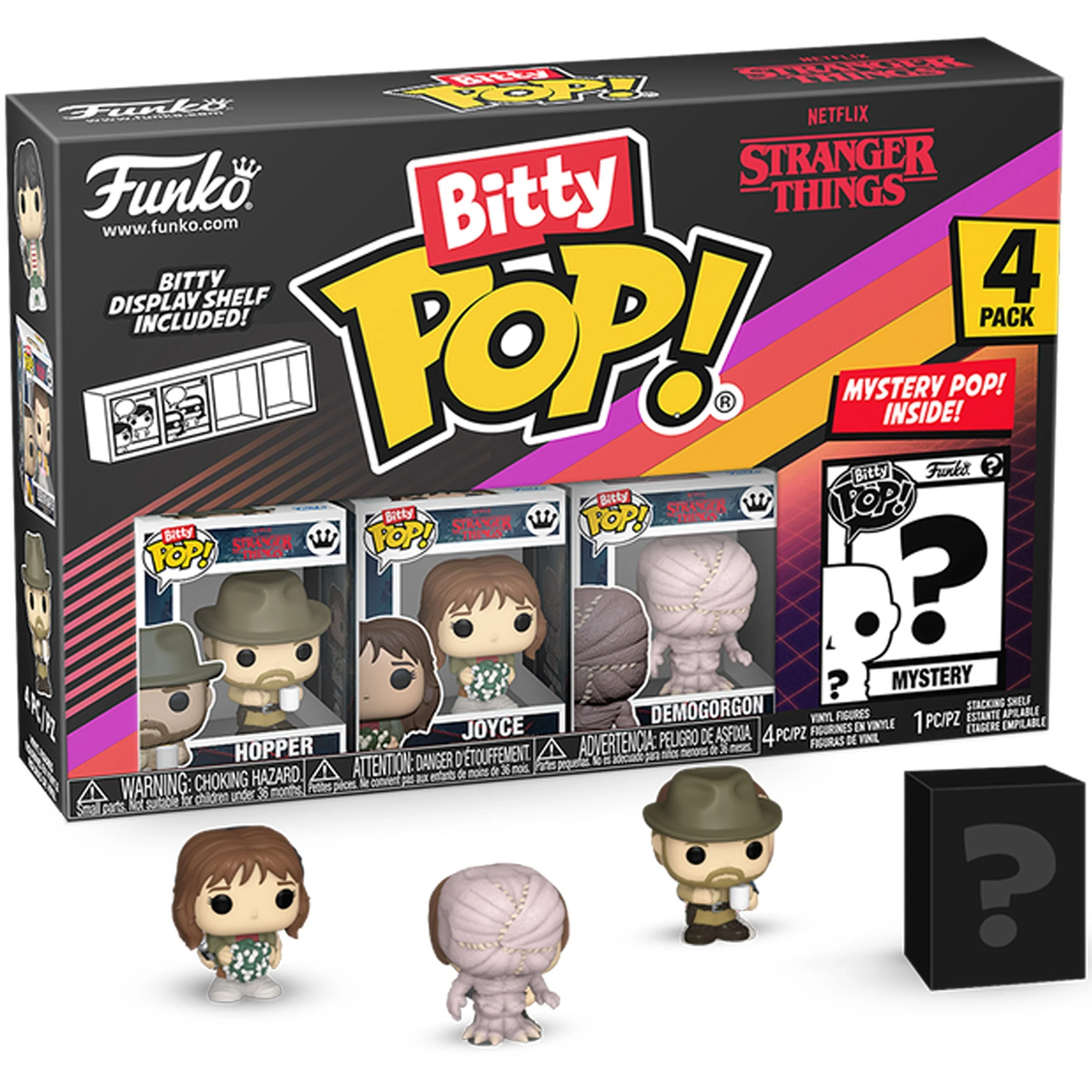Funko Bitty Pop! Tv: Stranger Things - Hopper 4pk