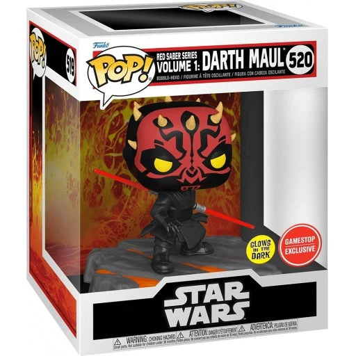 Funko Del Exc : Star Wars Red Saber Series Volumn 1- Darth Maul (GLOW IN THE DARK) - Image 3