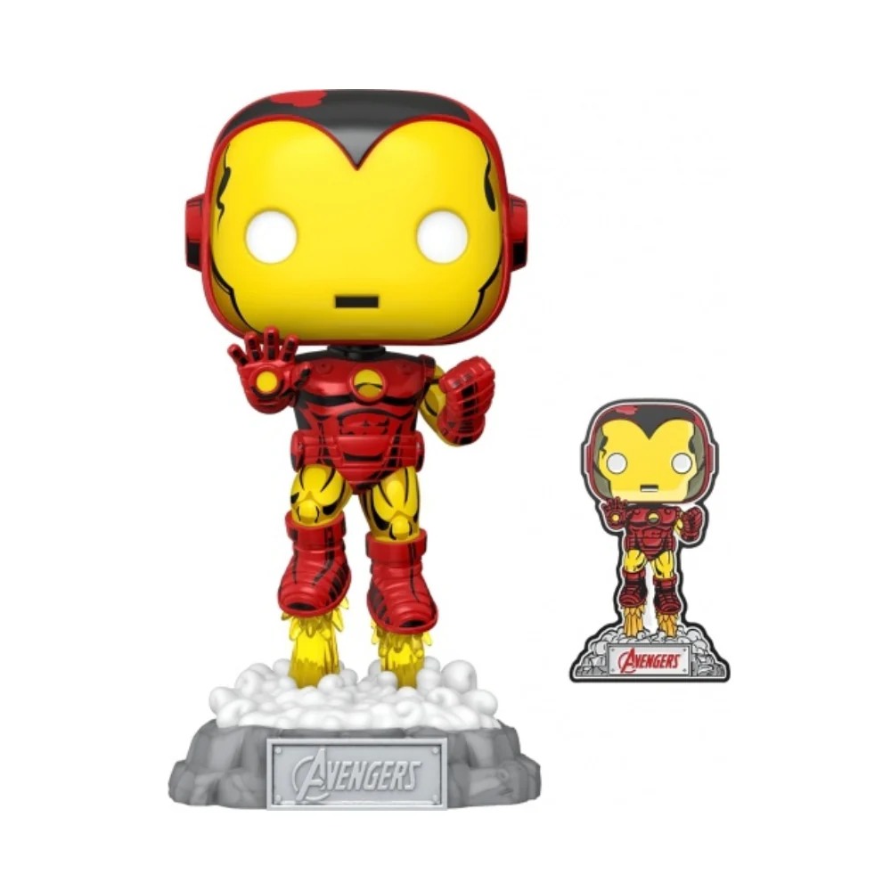 Funko Exc : A60 - Comic Iron Man with Pin