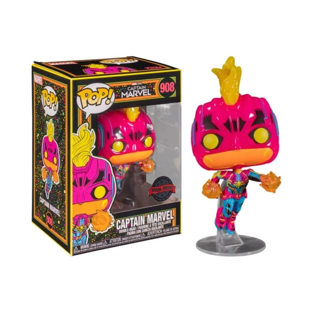 Funko Exc : Marvel - Captain Marvel (Blacklight) (908) - Image 2