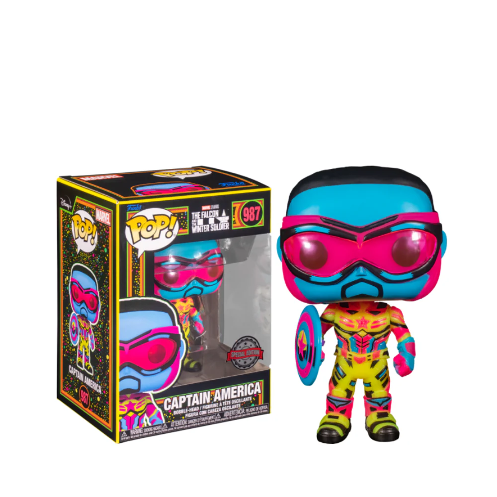 Funko Exc : Marvel - Captain America (Blacklight) - Image 2