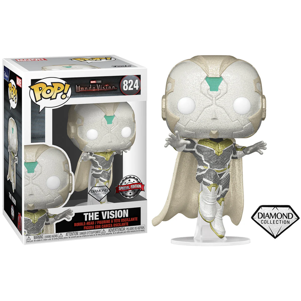 Funko Exc : Wanda Vision - The Vision (DIAMOND GLITTER COLLECTION) (824) - Image 2