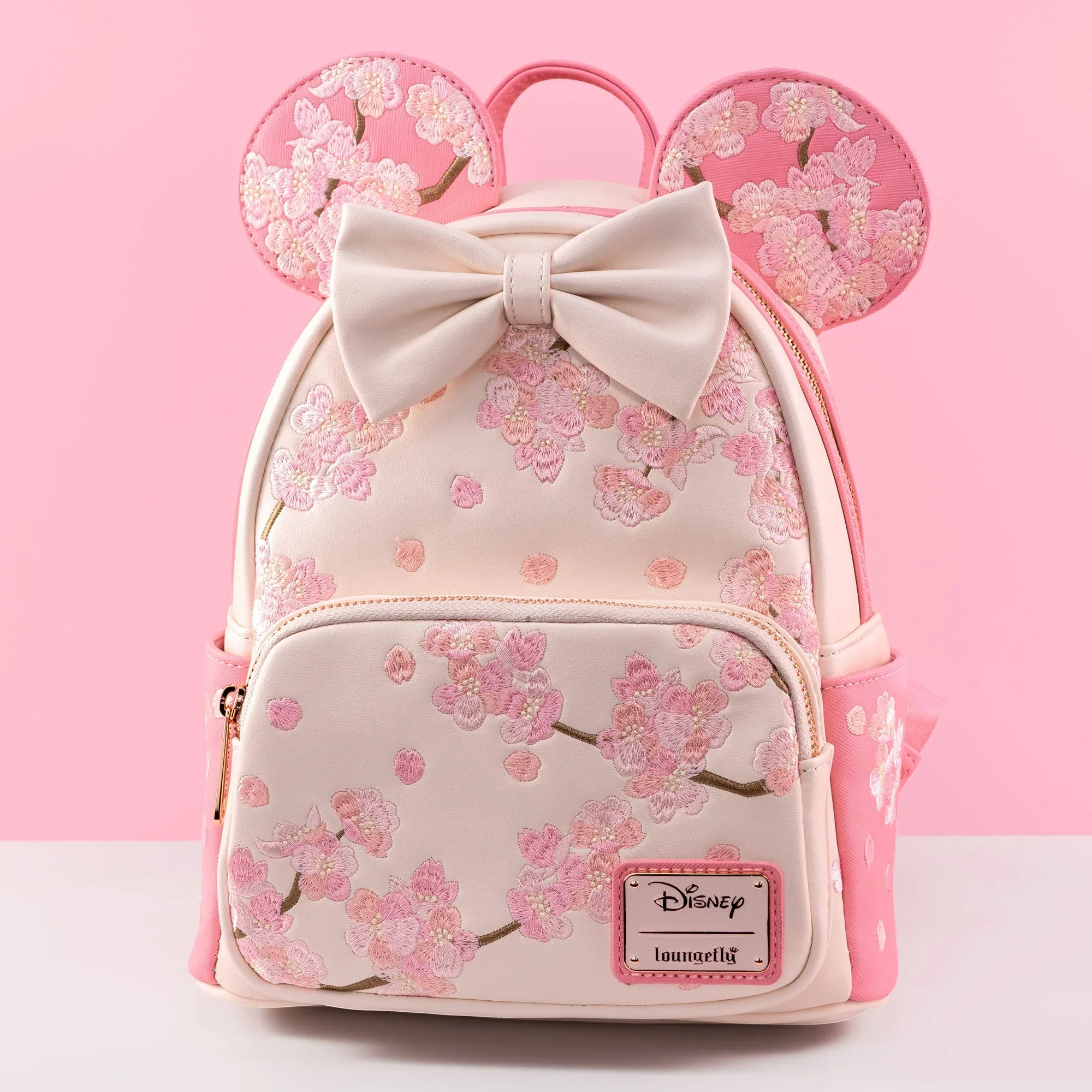Funko Loungefly! Leather: Disney Cherry Blossom Minnie Mouse Cosplay Mini Backpack