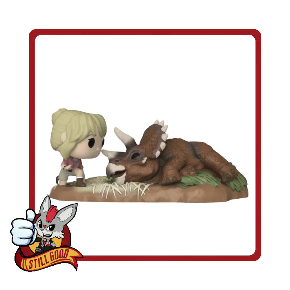 Funko Moment : Jurassic Park - Dr. Sattler & Triceratop [Damaged Box]