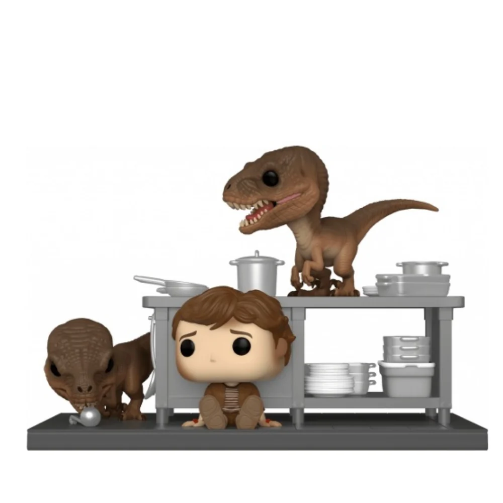 Funko Moment : Jurassic Park - Tim & Velociraptors