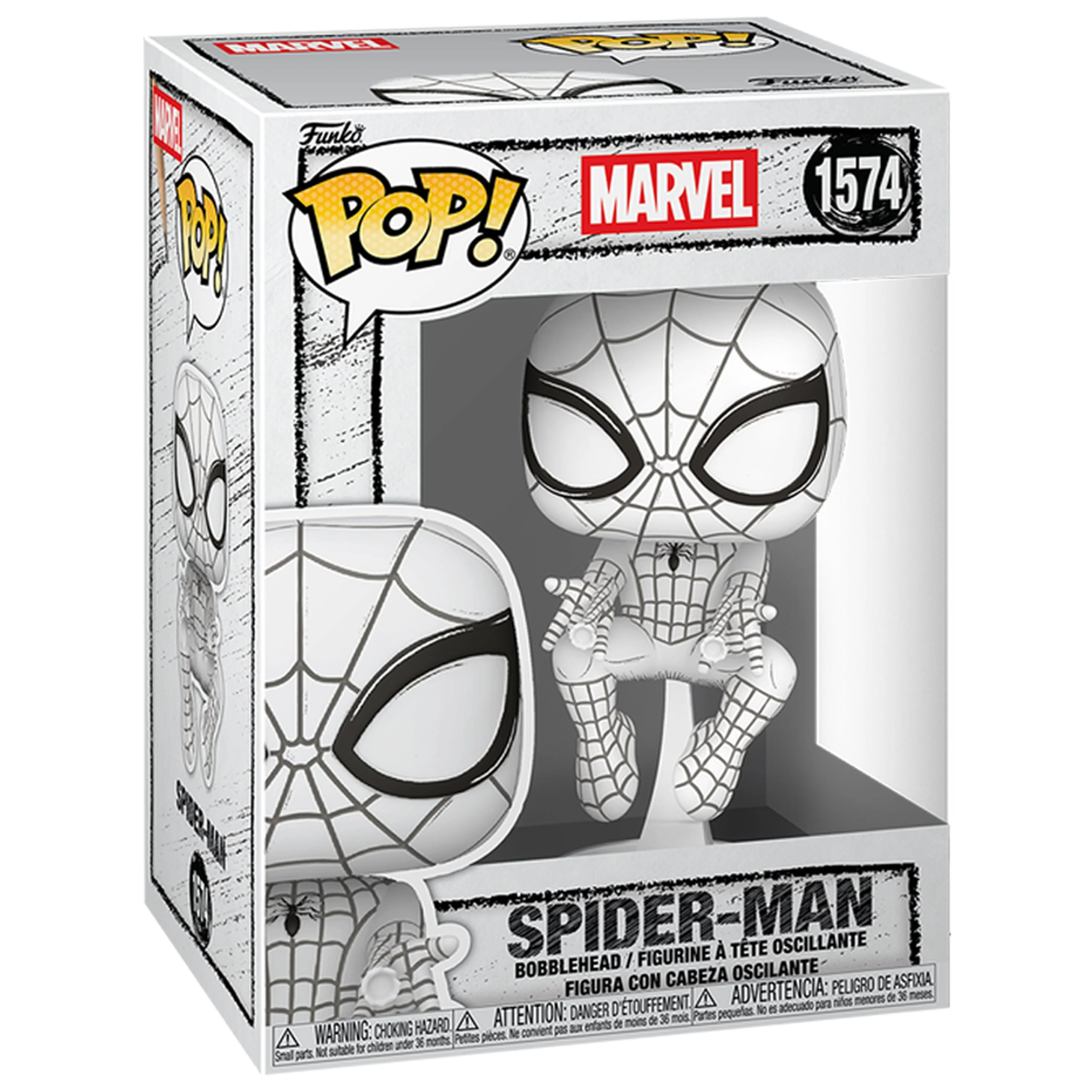 Funko Pop  Marvel  Marvel Sketched - Spider-Man - Image 2