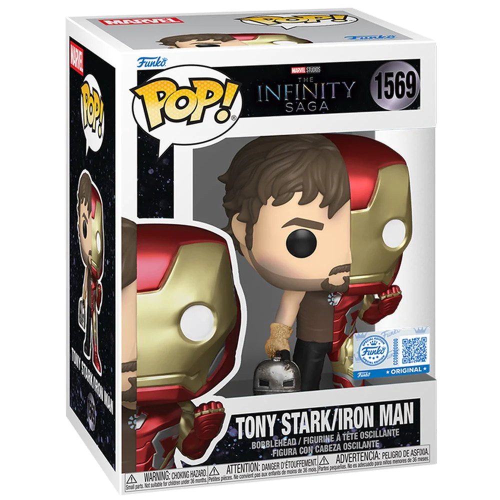Funko Pop Marvel: Split - Iron Man / Tony Stark + L491 Exc - Image 2