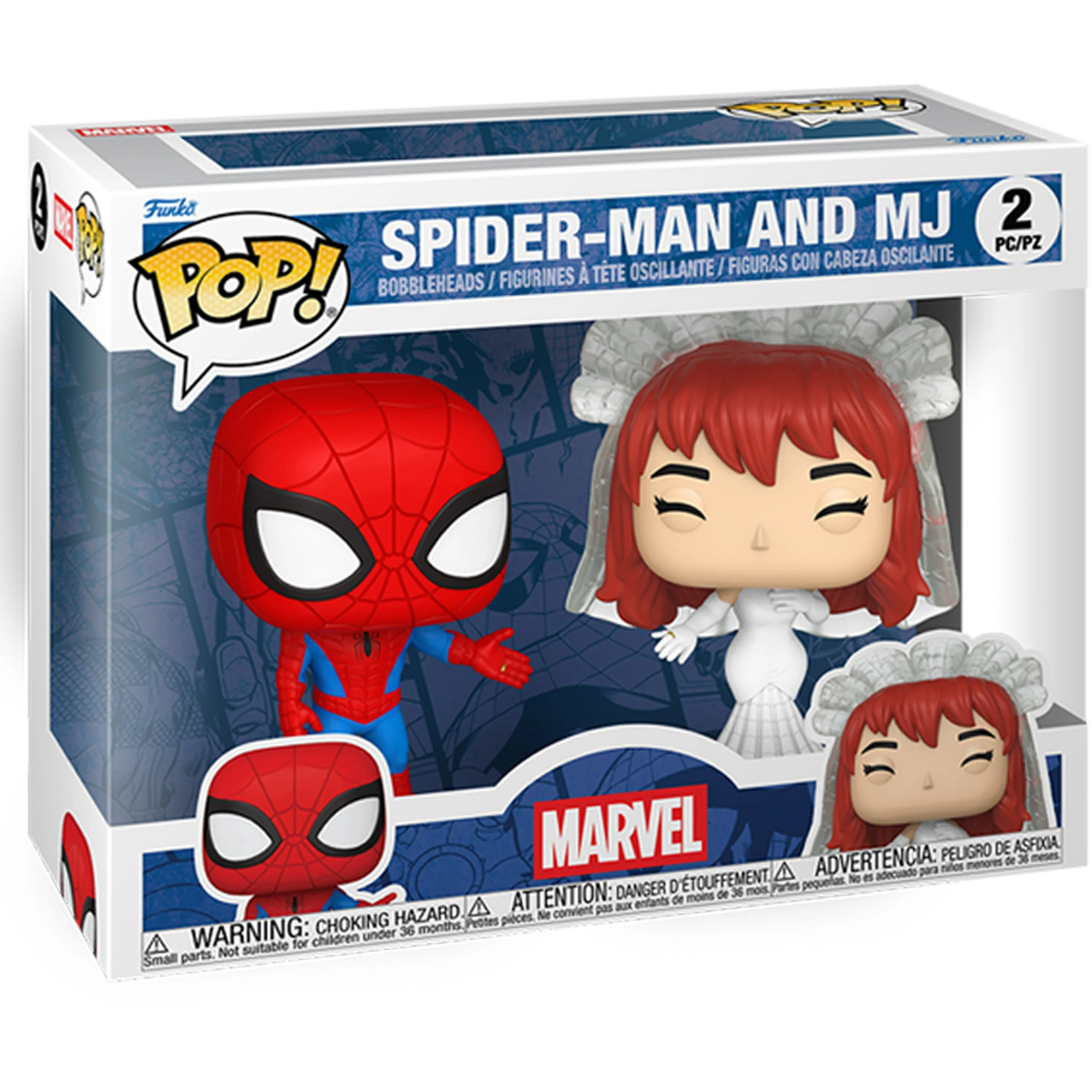 Funko Pop Marvel Superhero Couples- Spider-man and MJ 2pk - Image 2