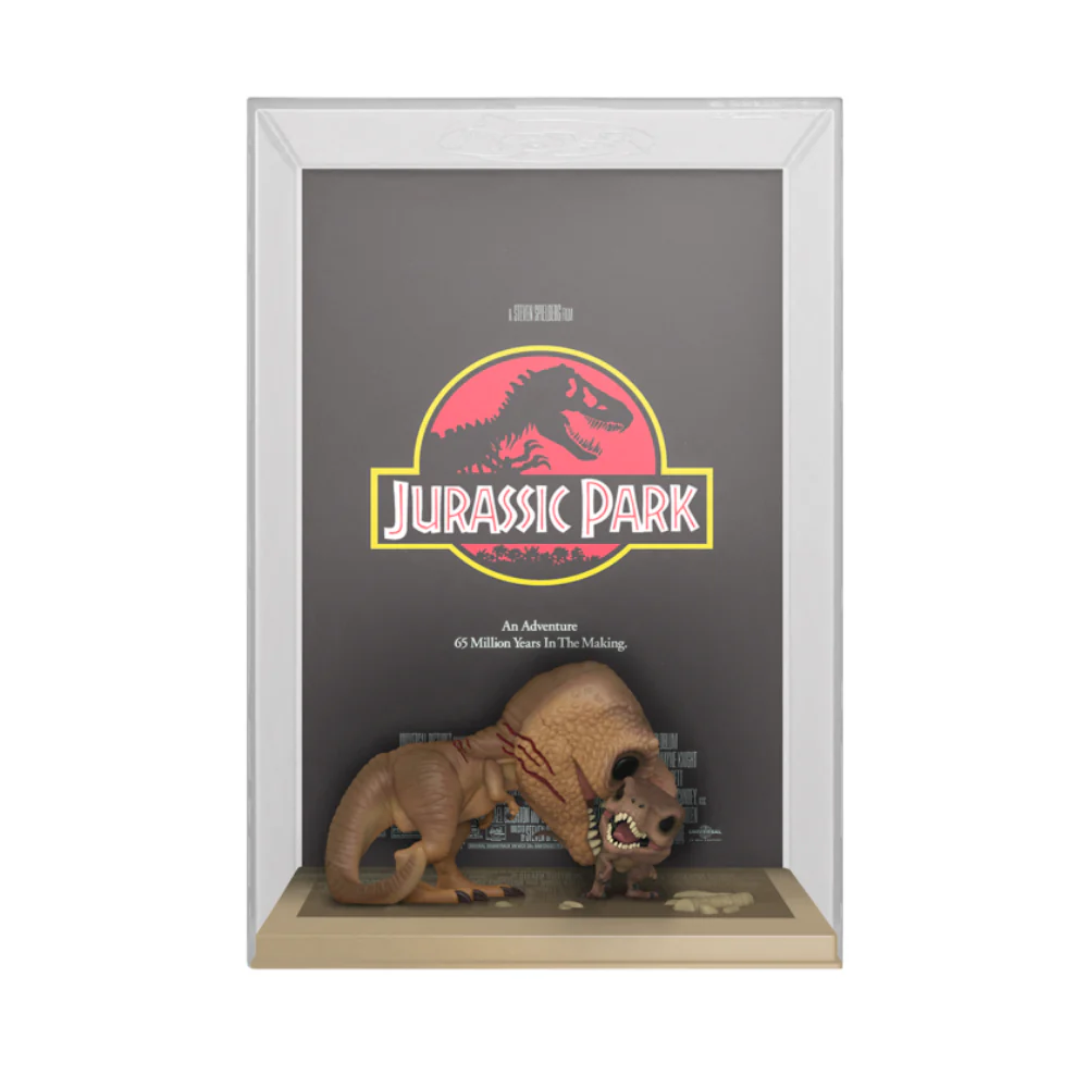 Funko Pop Poster : Jurassic Park - Tyrannosaurus Rex and Velociraptor (03)