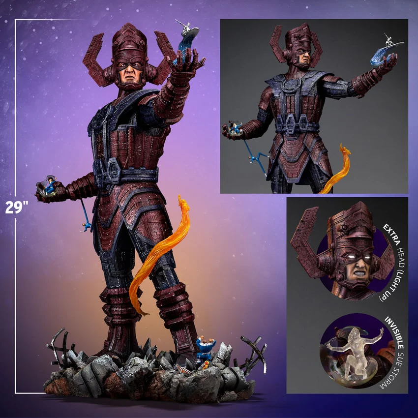 Marvel Galactus Diorama Deluxe- Demi Art Scale 1/20 Extra Invisible Sue Storm and Extra Head Light By Iron Stuios - Image 3