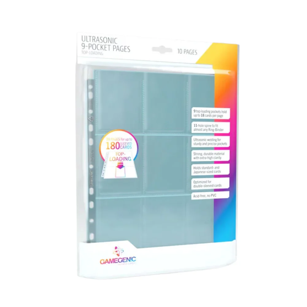 Gamegenic - Ultrasonic 9-Pocket Pages Toploading 10 pcs pack