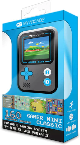 My Arcade Gamer Mini Classic Portable Electronic Gaming System With 160 Games 1.8" Color Display - Black and Blue - Image 3