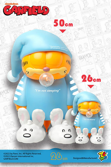 Garfield "I am not Sleeping" Blue 26cm Figure By ZCWO - Image 4