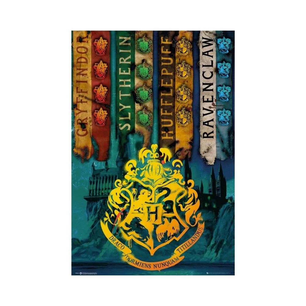 Harry Potter House Flags 91X61 cm Poster by Gb Eye