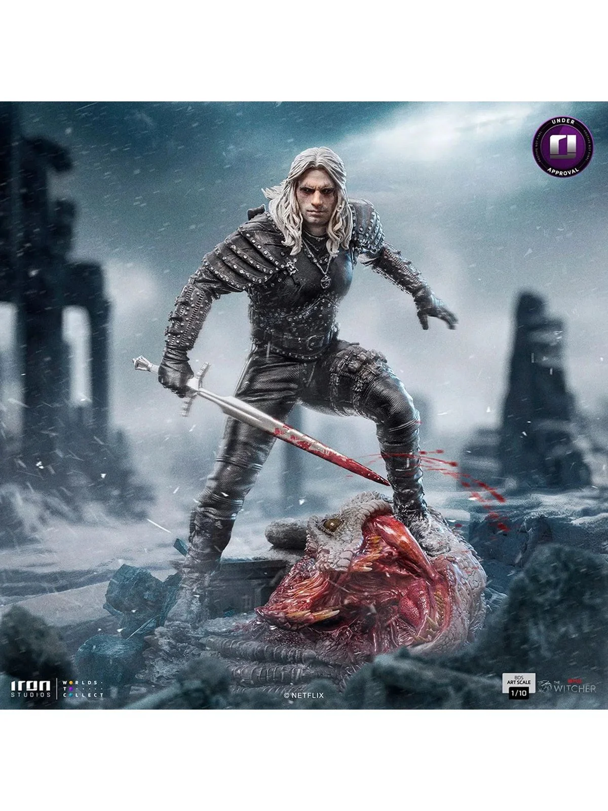 The Witcher Geralt of Rivia 1/10 Art Scale Limited Edition Statue By Iron Studios - Image 2