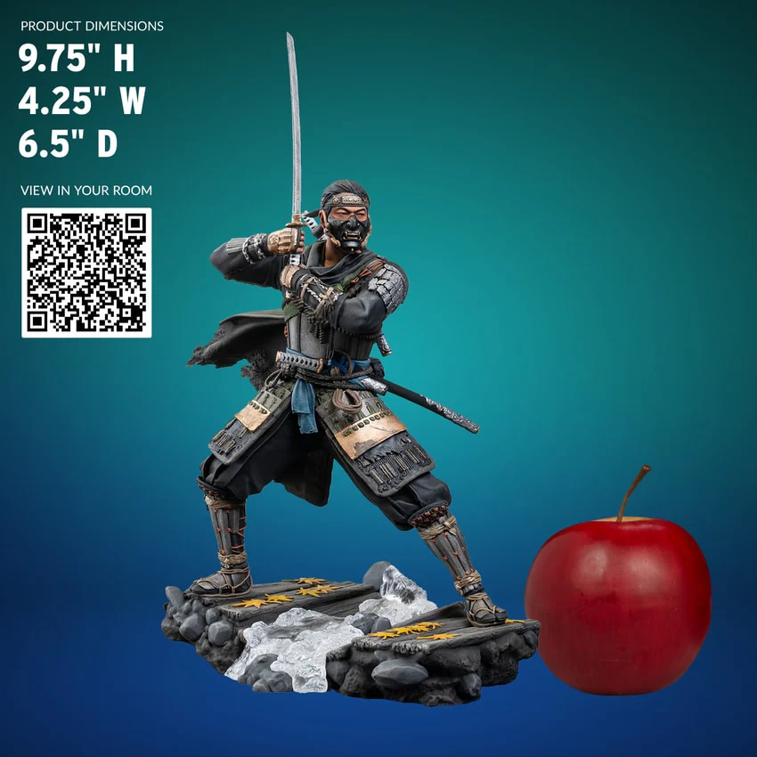 Ghost Of Tsushima Jin Sakai Exclusive  1/18 Scale Polystone Statue by Level 52 Studios - Image 3