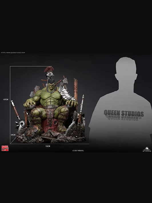 Marvel Comics Green Scar Hulk on Throne 1/4 Statue (Premium Edition) By Queen Studios - Image 3