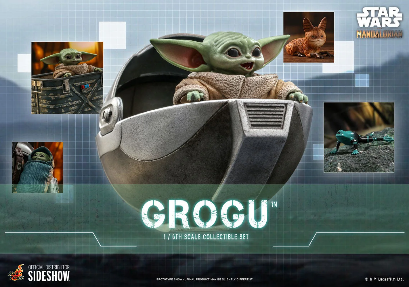 Starwars Grogu 1/6 Scale Set - The Mandalorian Action Figure By Hot Toys - Image 2