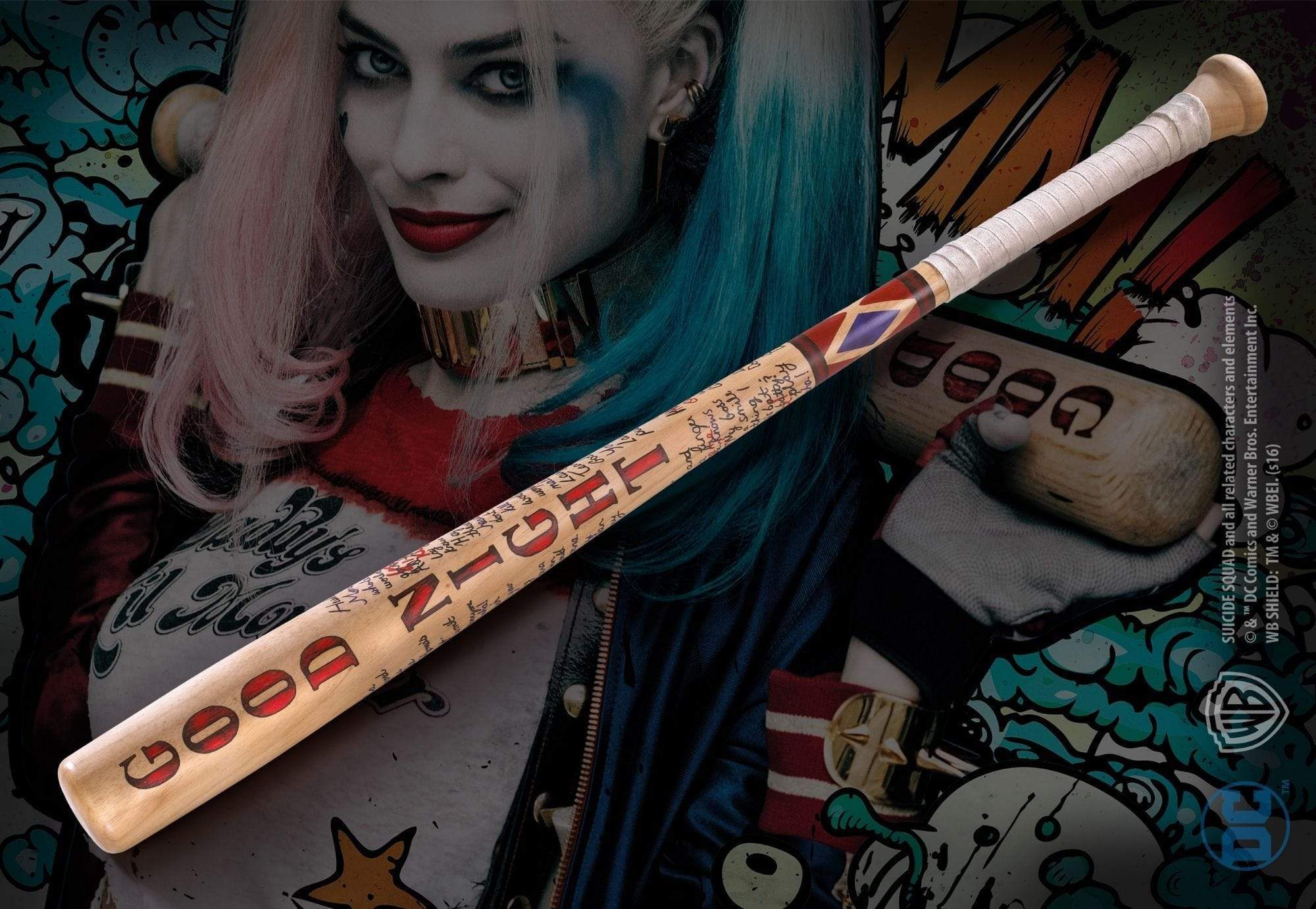 Harley Quinn Suicide Squad Good Night Baseball Bat Replica by The Noble Collection - Image 2