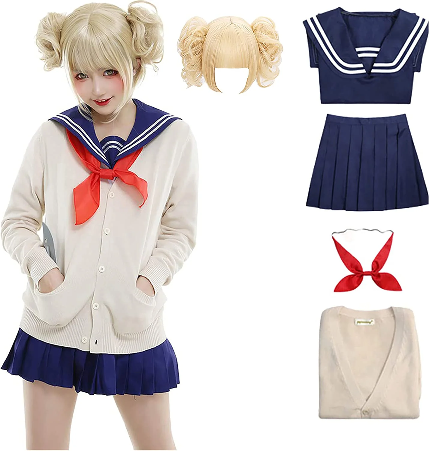 My Hero Academia Himiko Toga Costume and Wig for Adults (XL) - Image 3