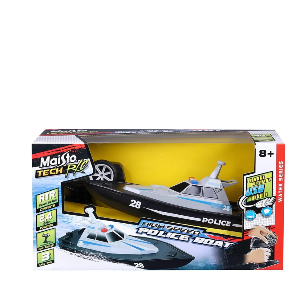 High Speed Remote Control Police Boat
