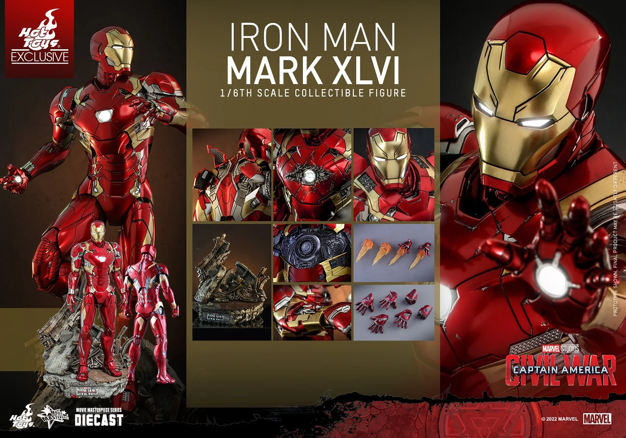 Iron Man Mark XLVI -Civil War- Action Figure By Hot Toys - Image 4