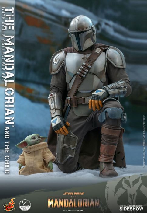Star Wars Mandalorian & Child 1:4 Action Figure Set by Hot Toys - Image 2