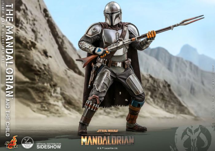 Star Wars Mandalorian & Child 1:4 Action Figure Set by Hot Toys - Image 4