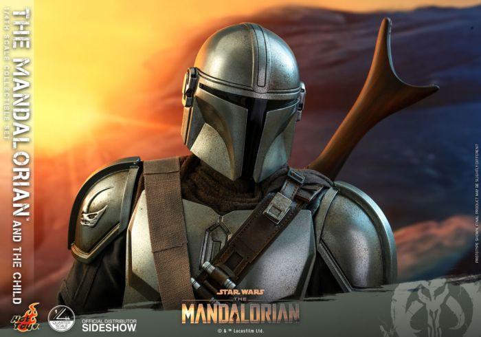 Star Wars Mandalorian & Child 1:4 Action Figure Set by Hot Toys - Image 5