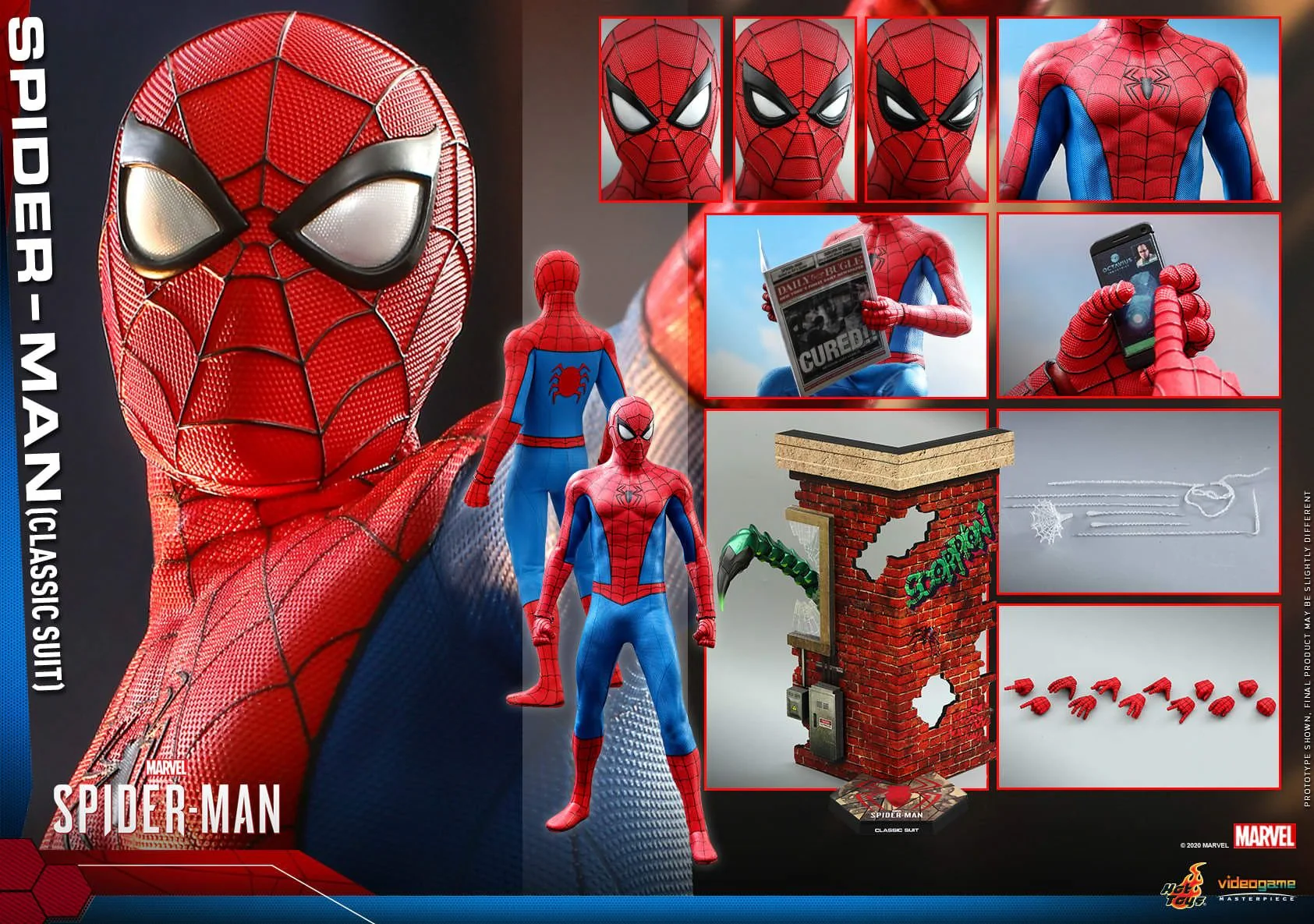 Spider Man Classic Suit Version 1/6 Scale Figure By Hot Toys - Image 5
