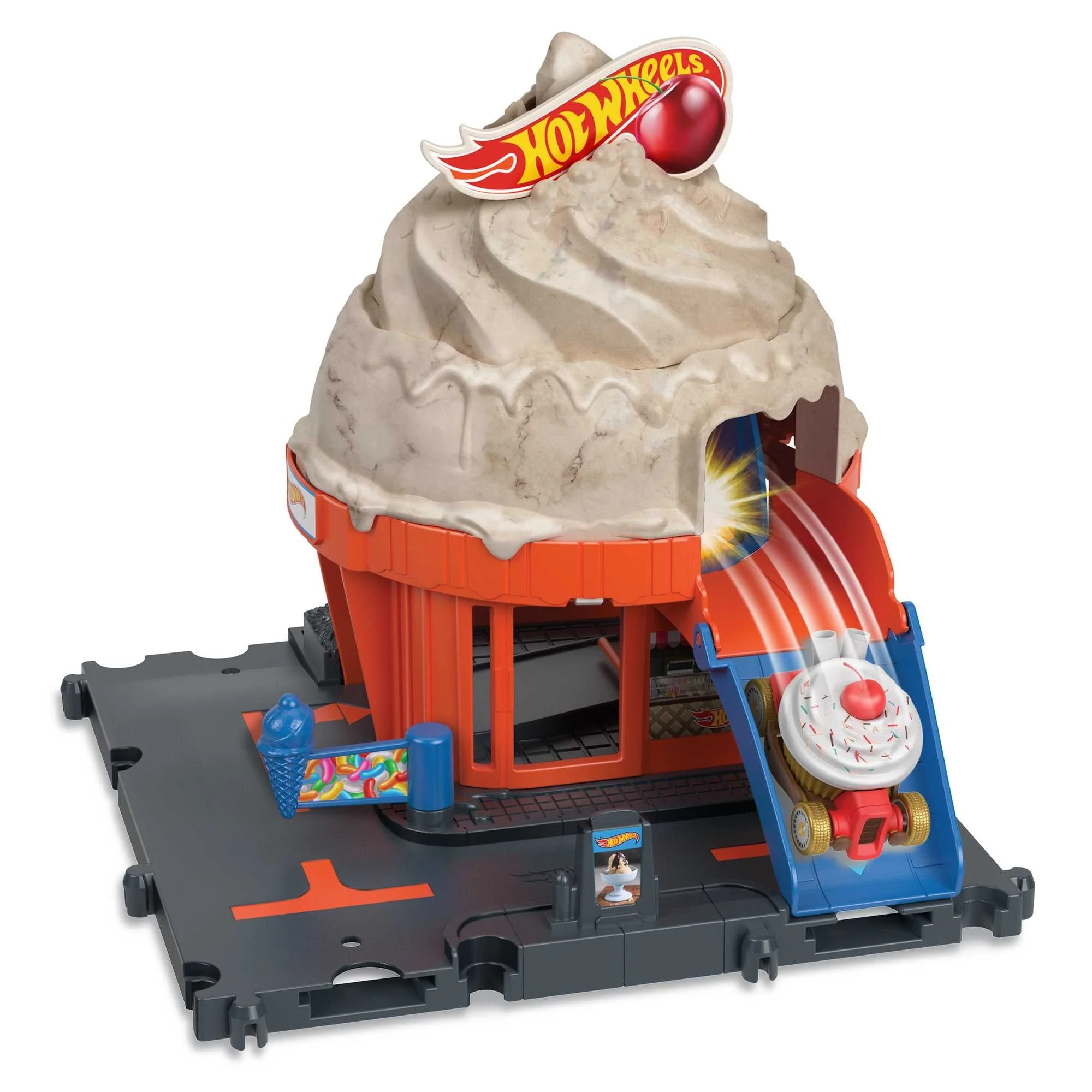Hot Wheels City Downtown Ice Cream Shop By Mattel - Image 2