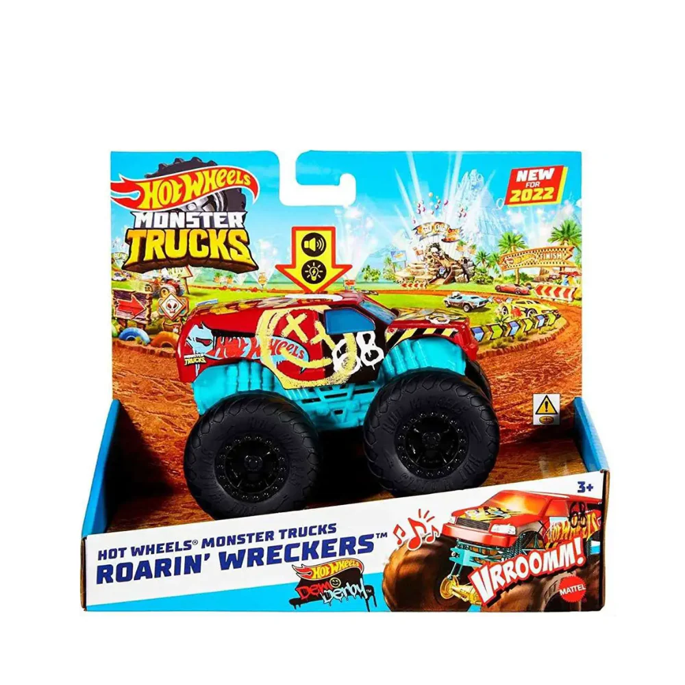 Hot Wheels Monster Trucks 1:43 Lights & Sounds Hero Asst By Mattel