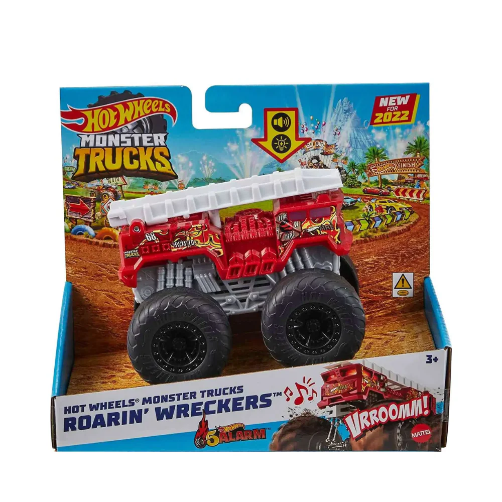 Hot Wheels Monster Trucks 1:43 Lights & Sounds Hero Asst By Mattel