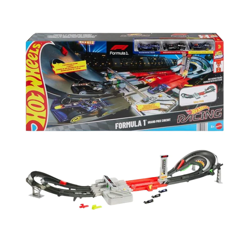 Hot Wheels Racing Grand Prix Trackset- F1 Diecast Cars By Mattel - Image 3