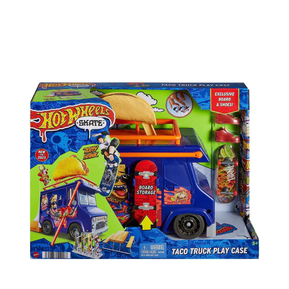 Hot Wheels Skate Tony’s Taco Truck Play Case By Mattel