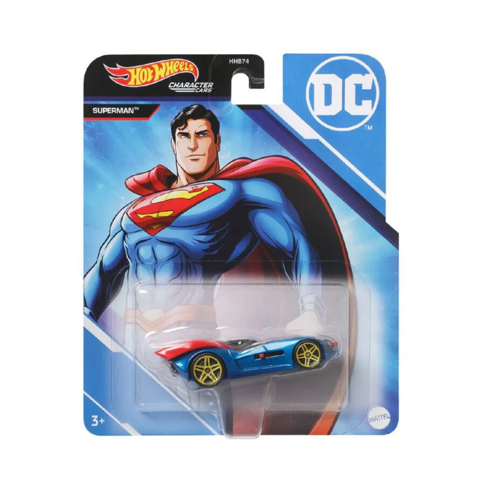 Hot Wheels DC Comics Super Man Character Car