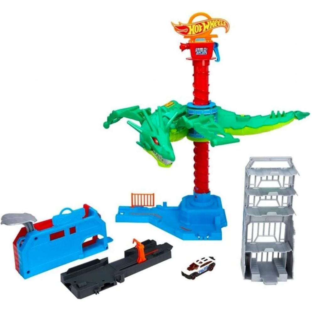 Hot Wheels City Air Attack Dragon Playset