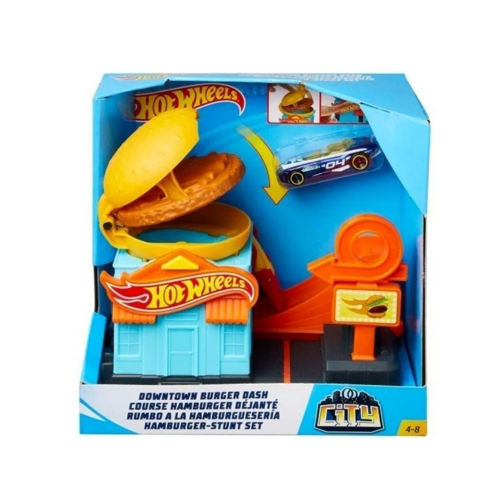 Hot Wheels City Downtown Playset - Downtown Burger Dash - Image 3