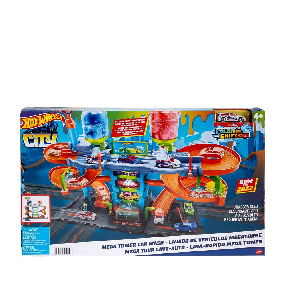 Hot Wheels City Color Sifters Mega Tower Car Wash