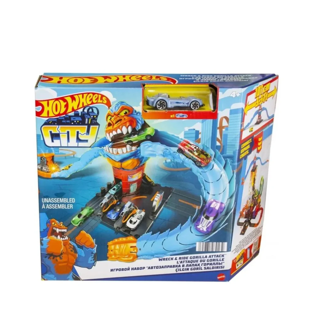 Hot Wheels Gorilla Zoom and Destroy Playset