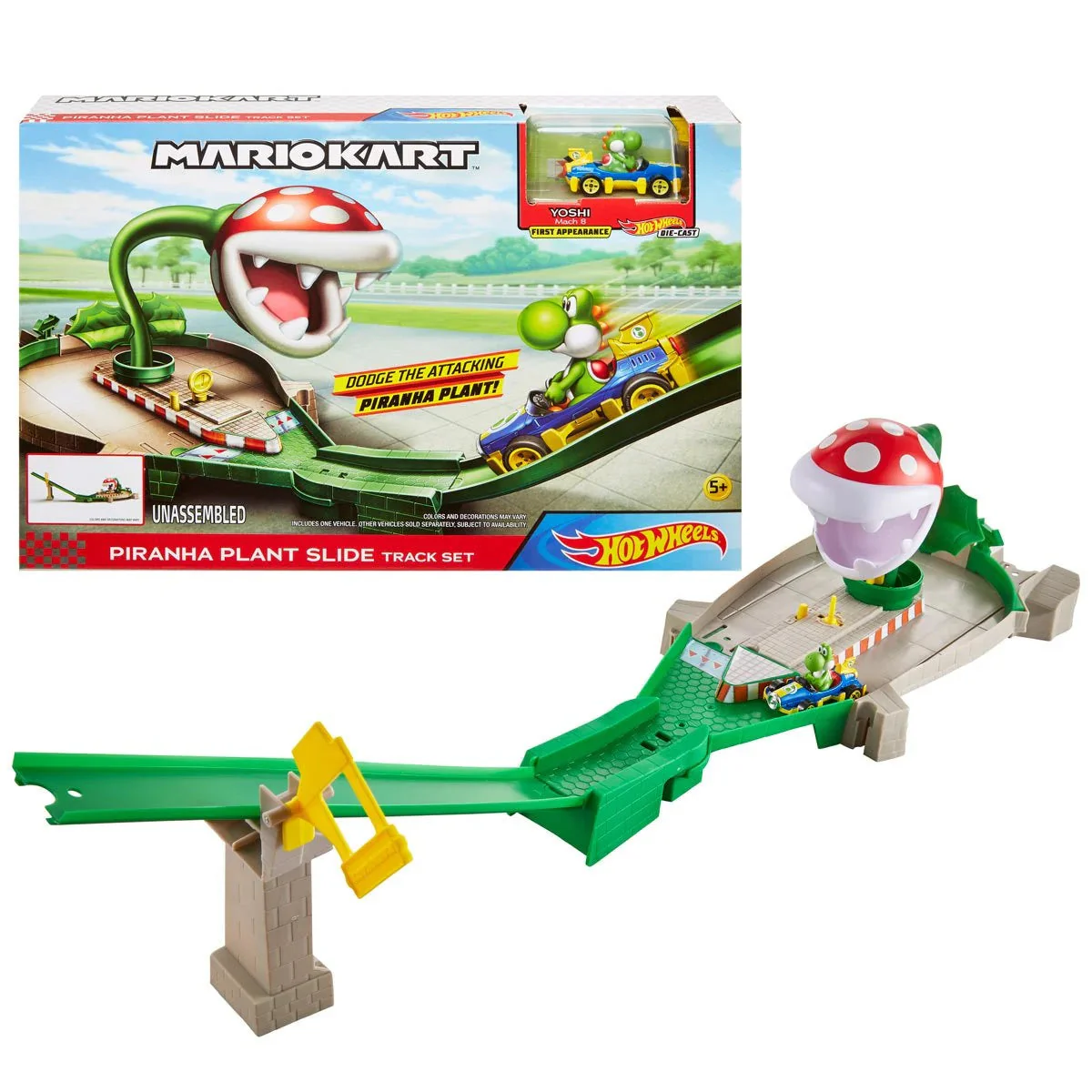 Hot Wheels Mario Kart Piranha Plant Slide Track Set - Image 4